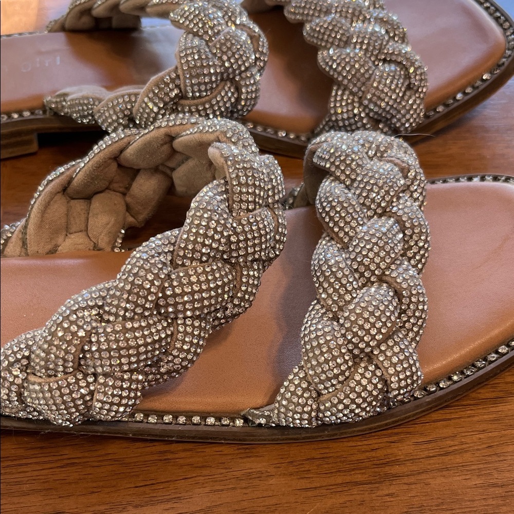 Madden Girl Sparkling Braided Sandals Women’s Size 9 - Picture 3 of 5